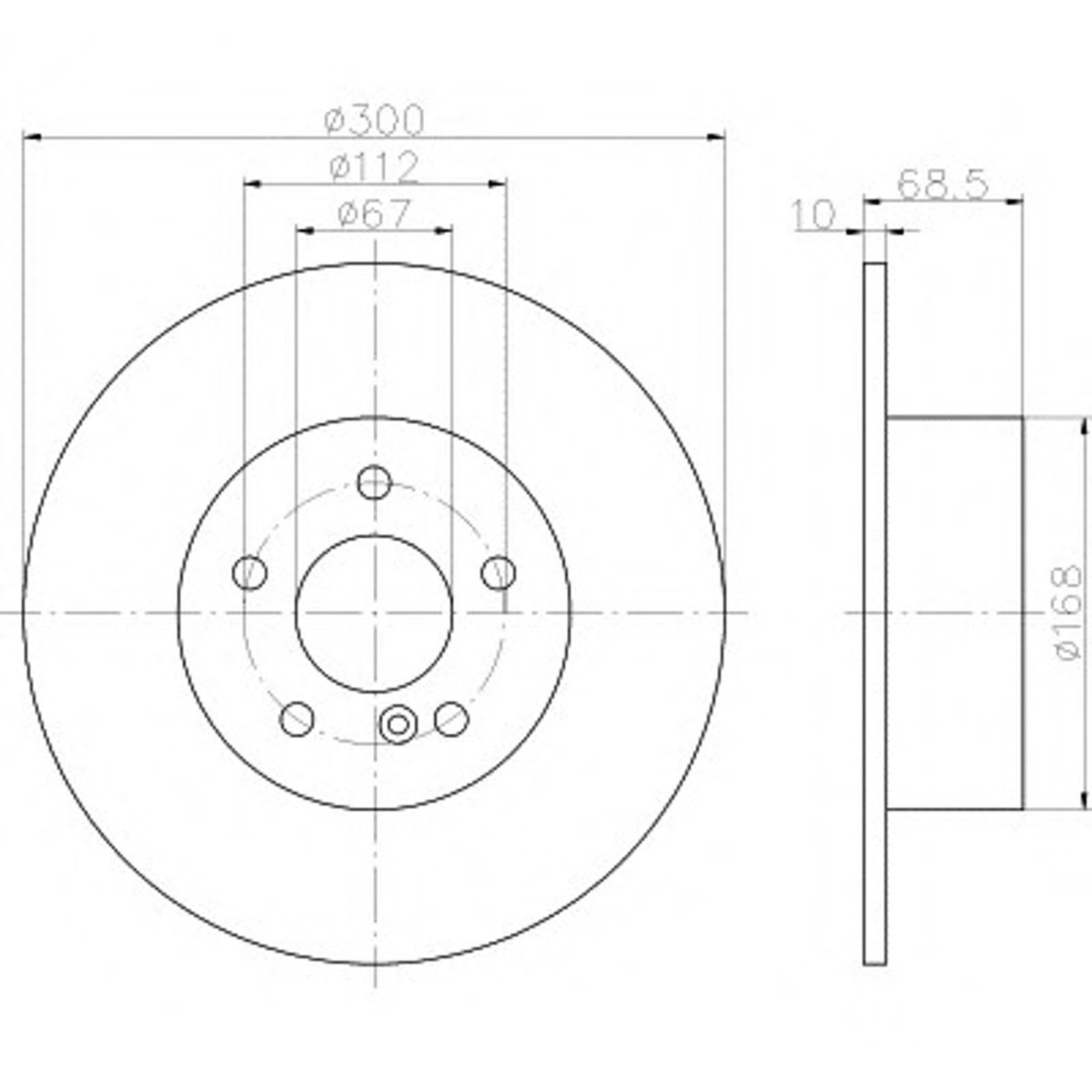 Диск тормозной HELLA/BEHR/PAGID 54154