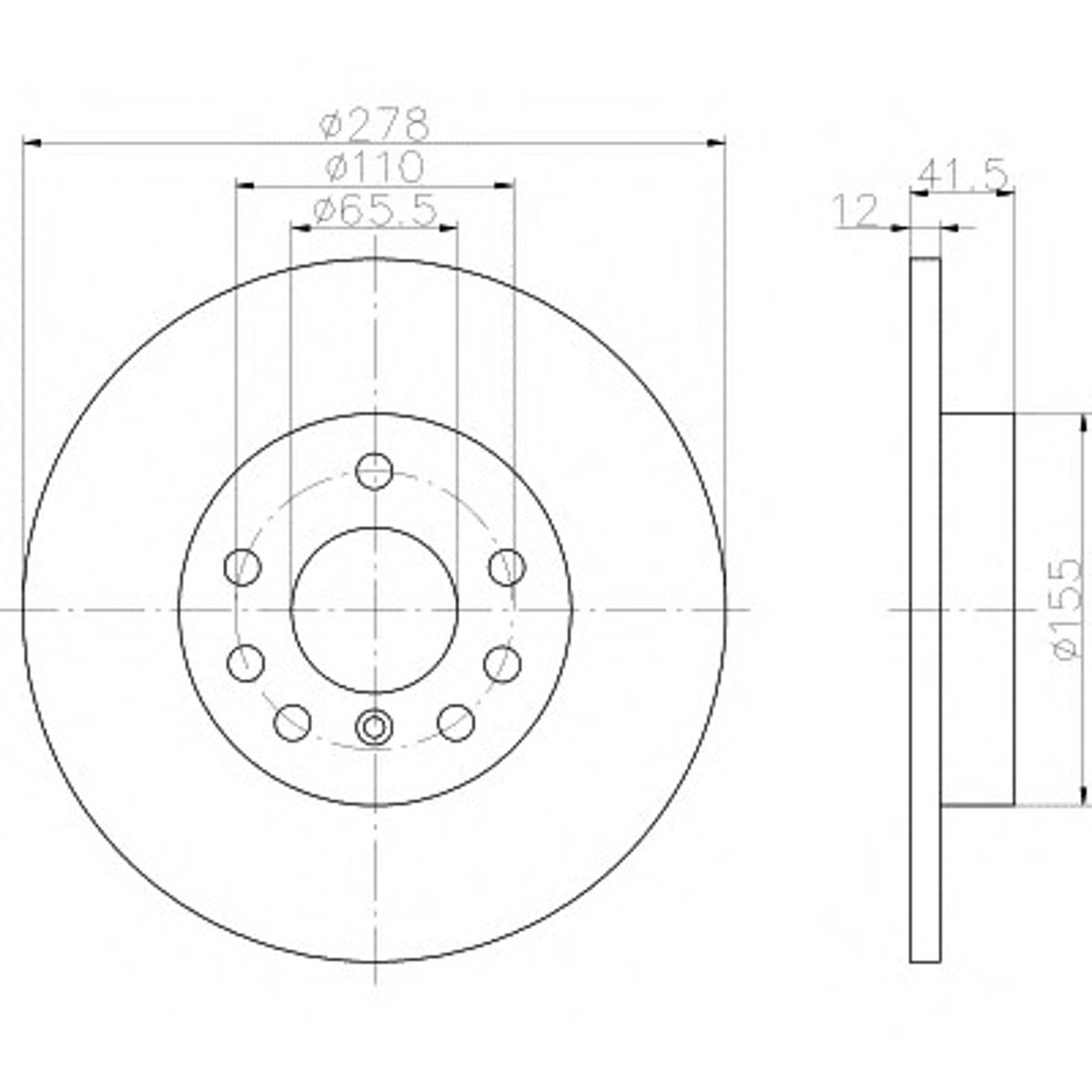 Диск тормозной HELLA/BEHR/PAGID 54185