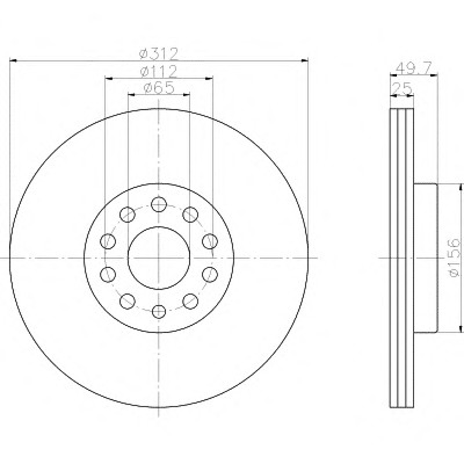 Диск тормозной HELLA/BEHR/PAGID 54205