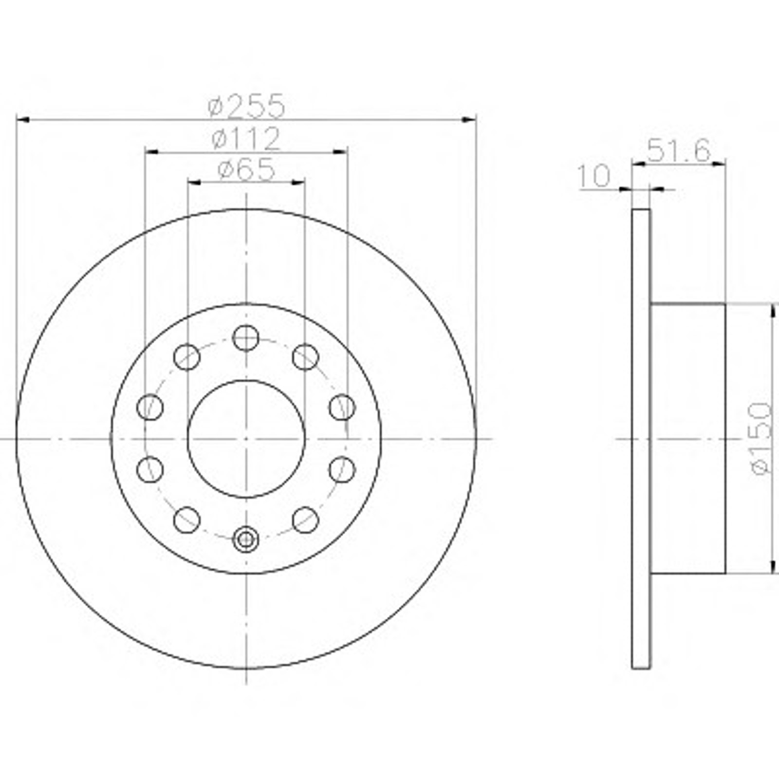 Диск тормозной HELLA/BEHR/PAGID 54209