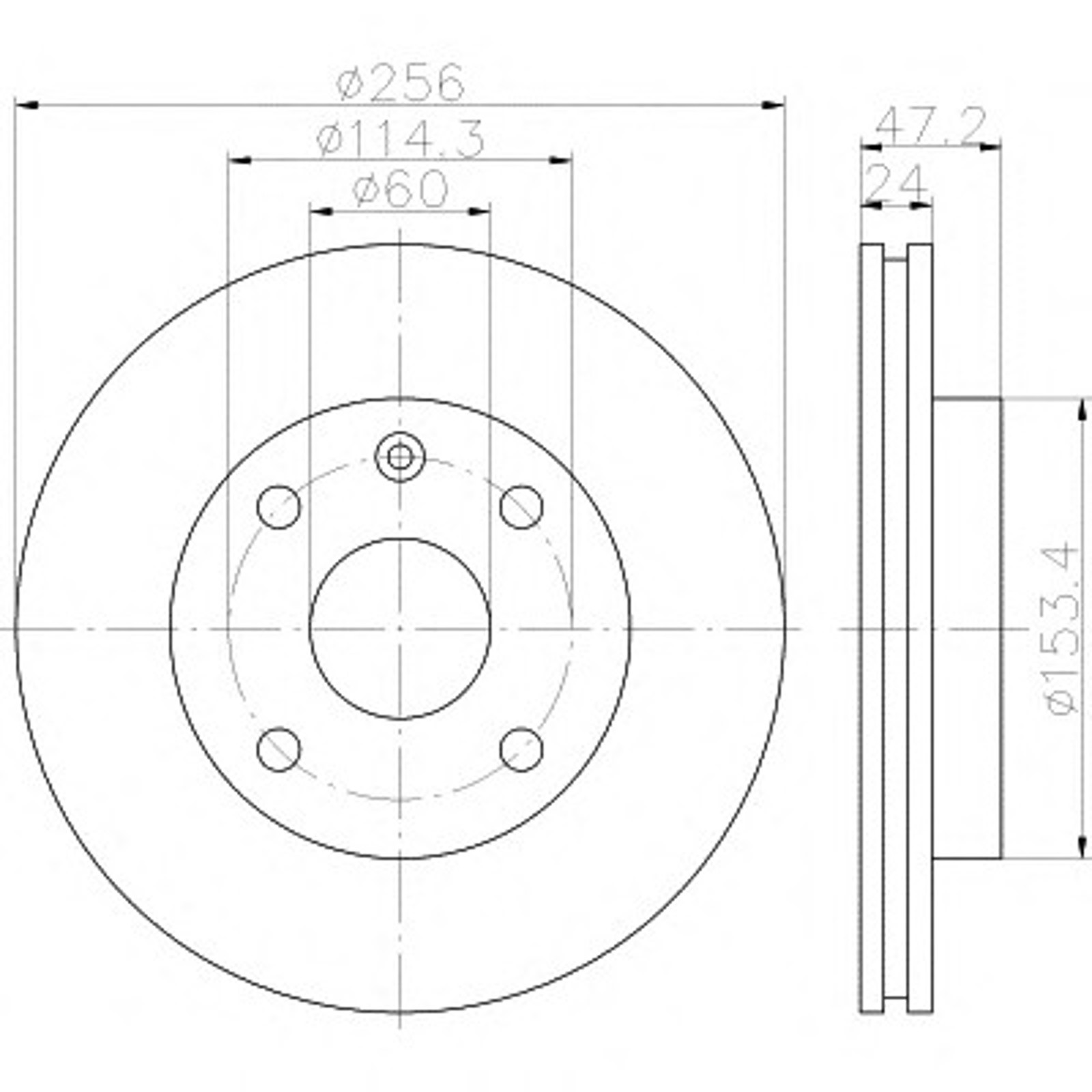 Диск тормозной HELLA/BEHR/PAGID 54336
