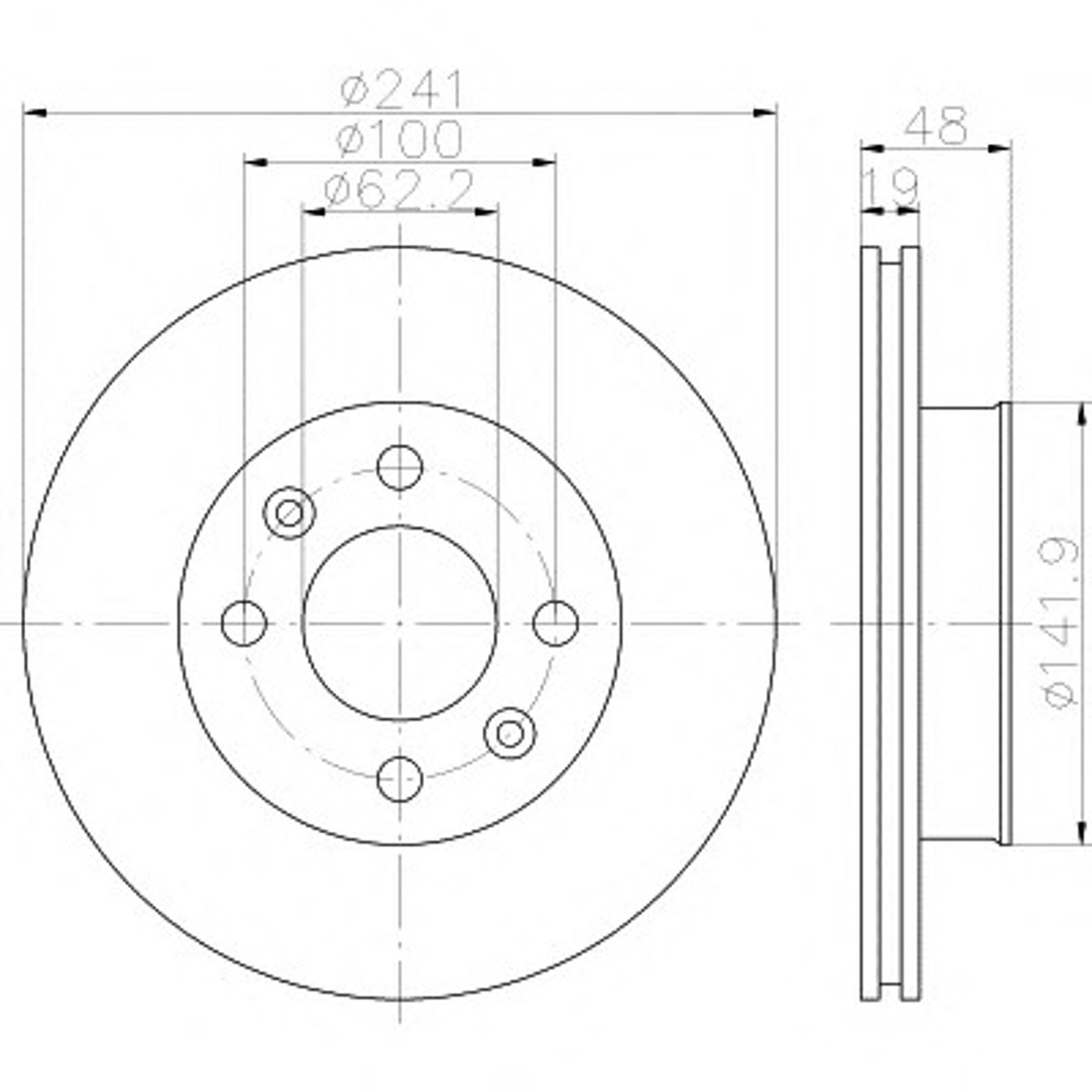 Диск тормозной HELLA/BEHR/PAGID 54341