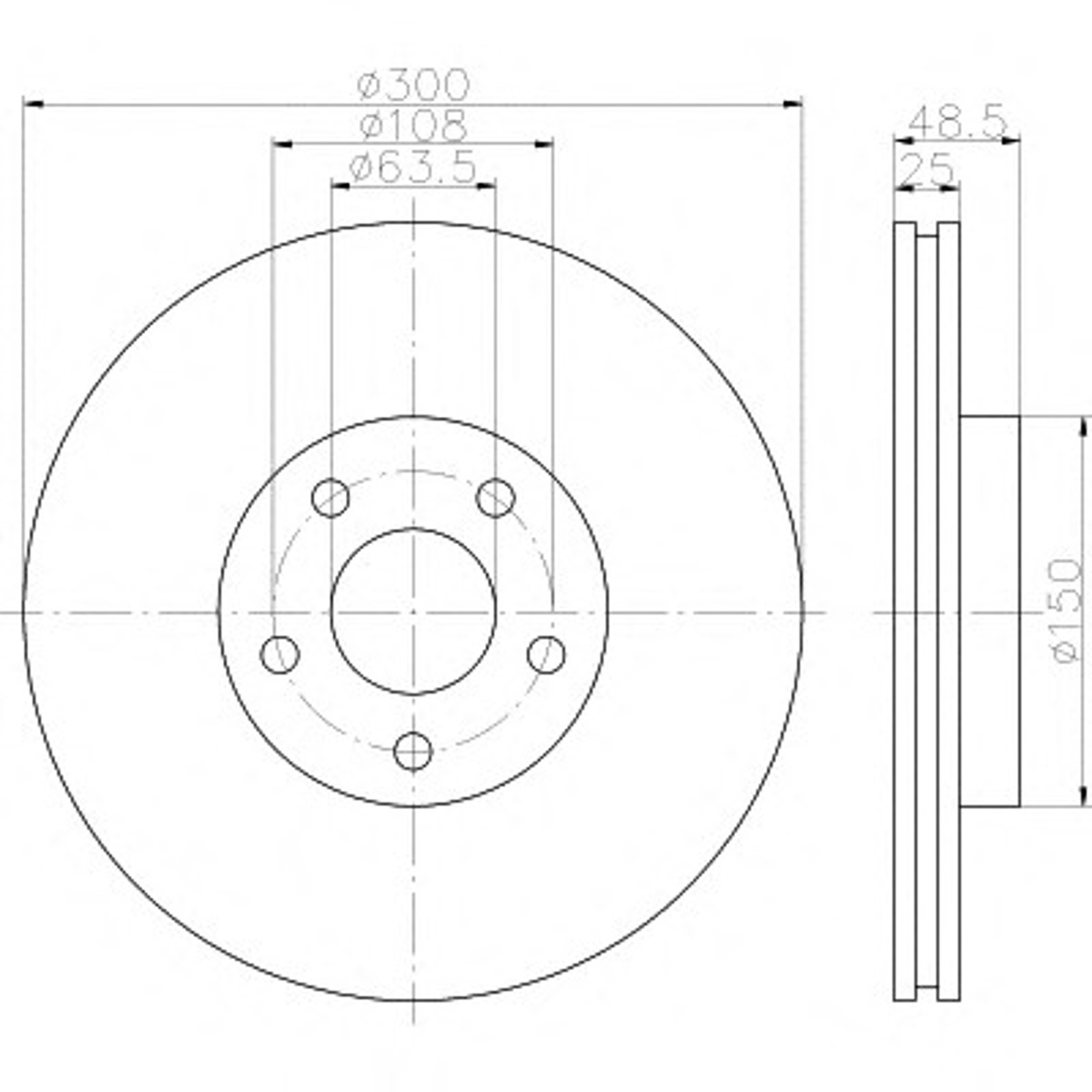 Диск тормозной HELLA/BEHR/PAGID 54413