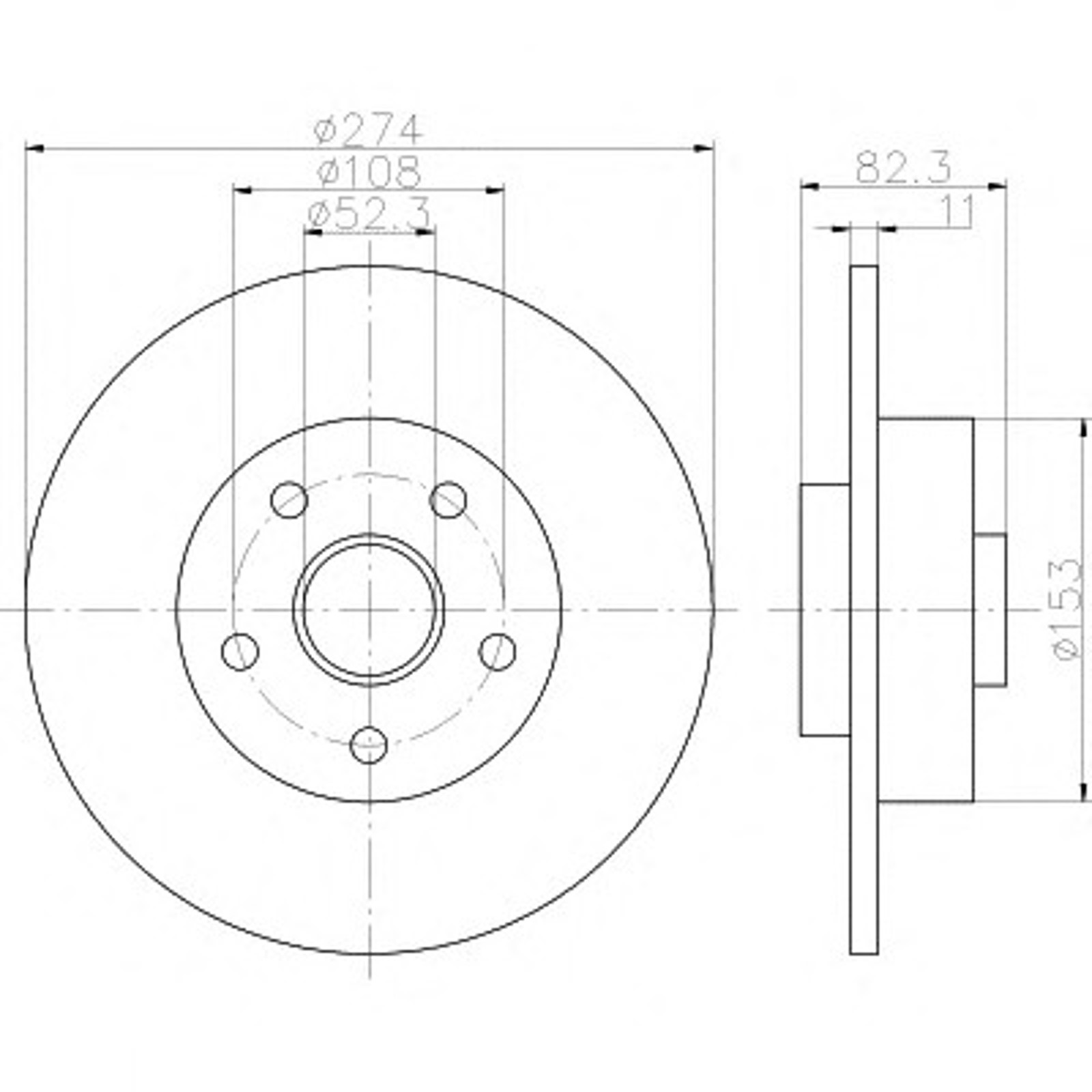 Диск тормозной HELLA/BEHR/PAGID 54422