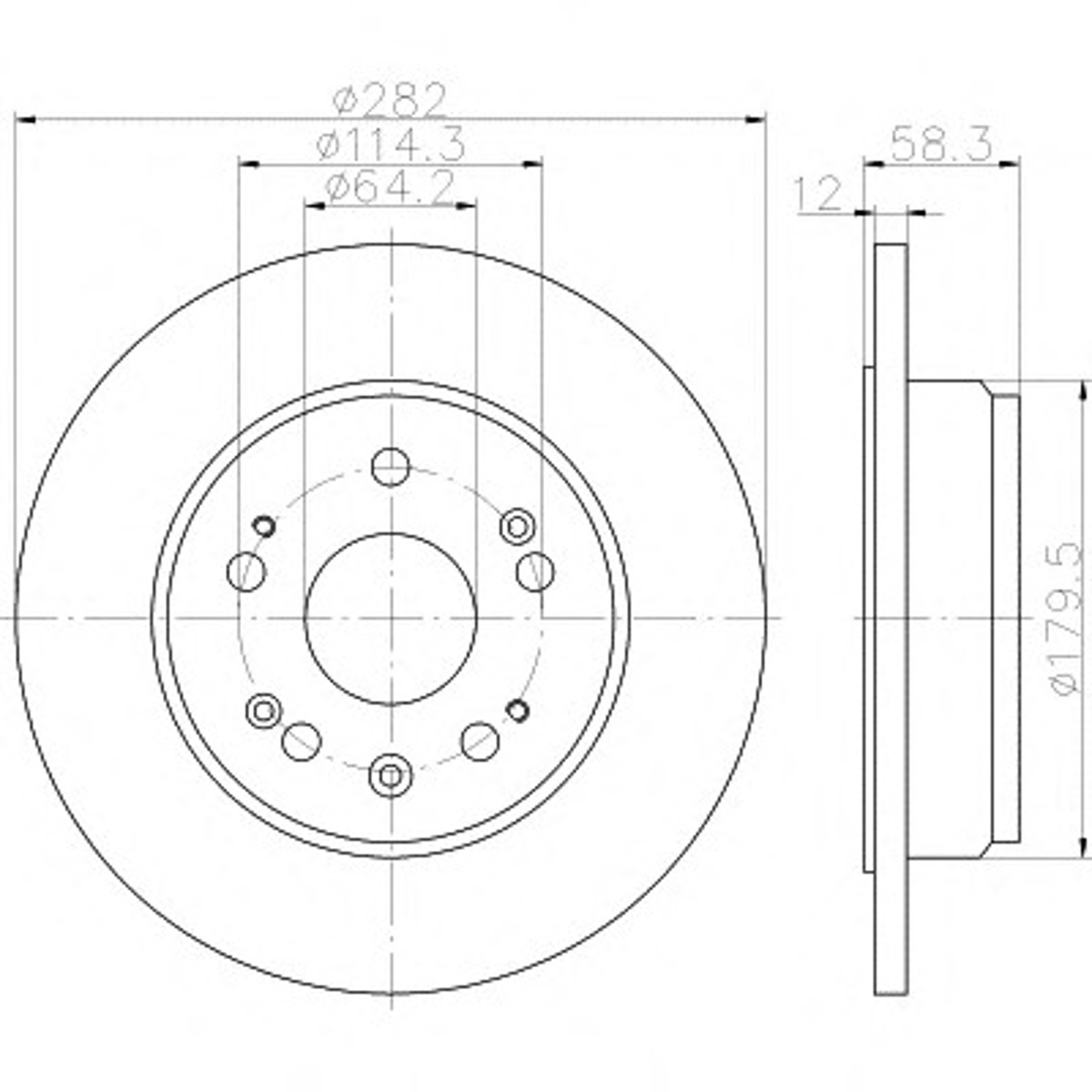 Диск тормозной HELLA/BEHR/PAGID 54445
