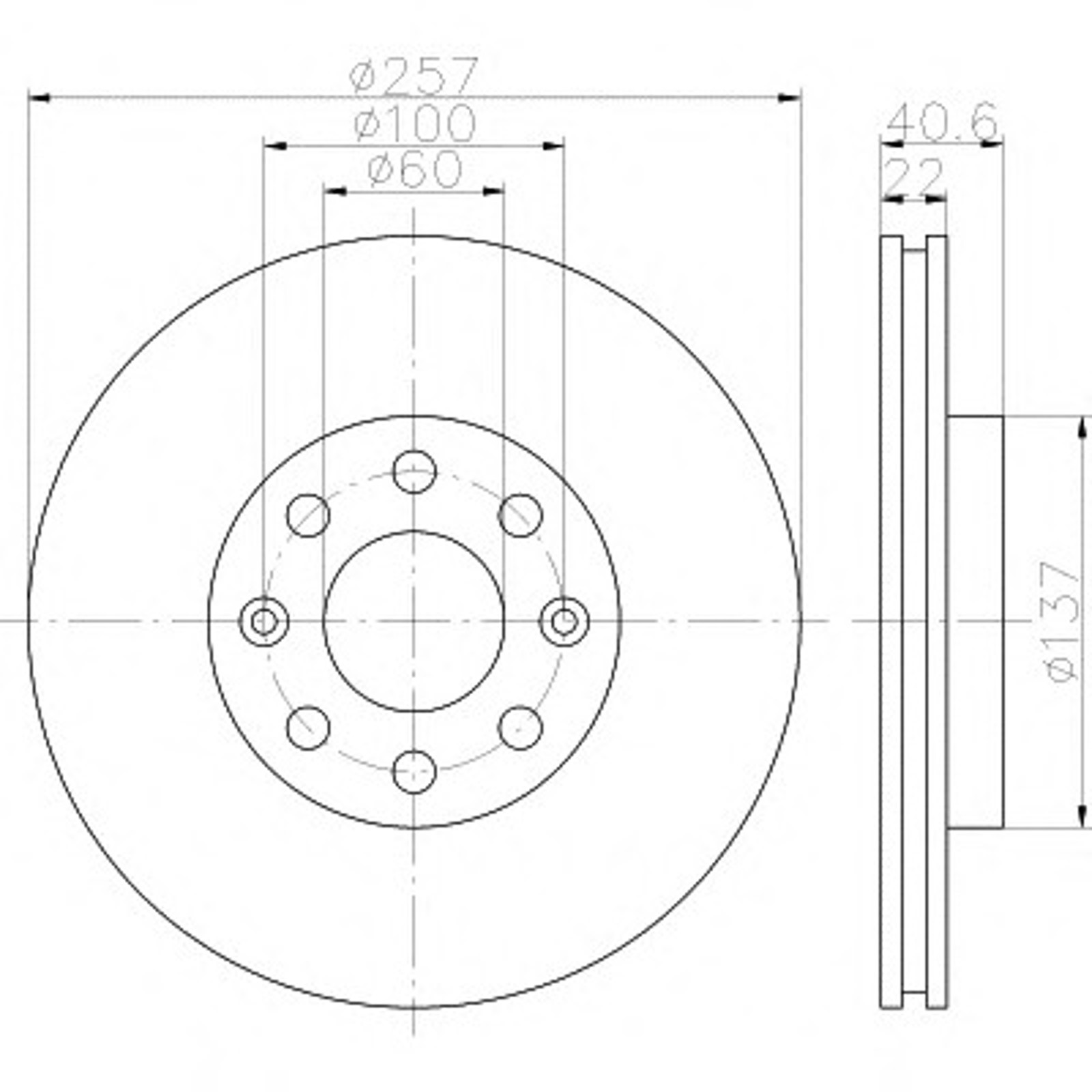 Диск тормозной HELLA/BEHR/PAGID 54457