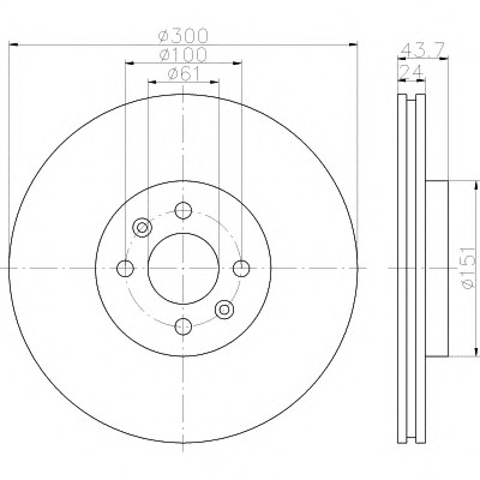 Диск тормозной HELLA/BEHR/PAGID 54495