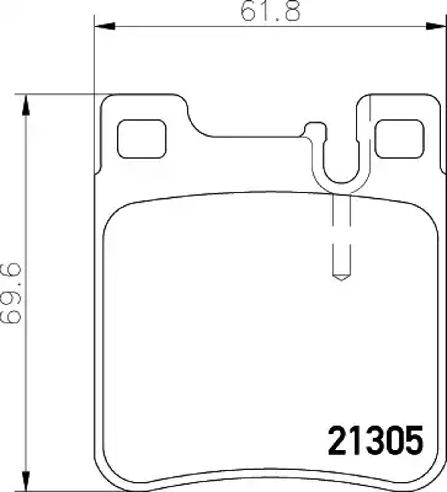 Колодки тормозные дисковые HELLA/BEHR/PAGID T1050