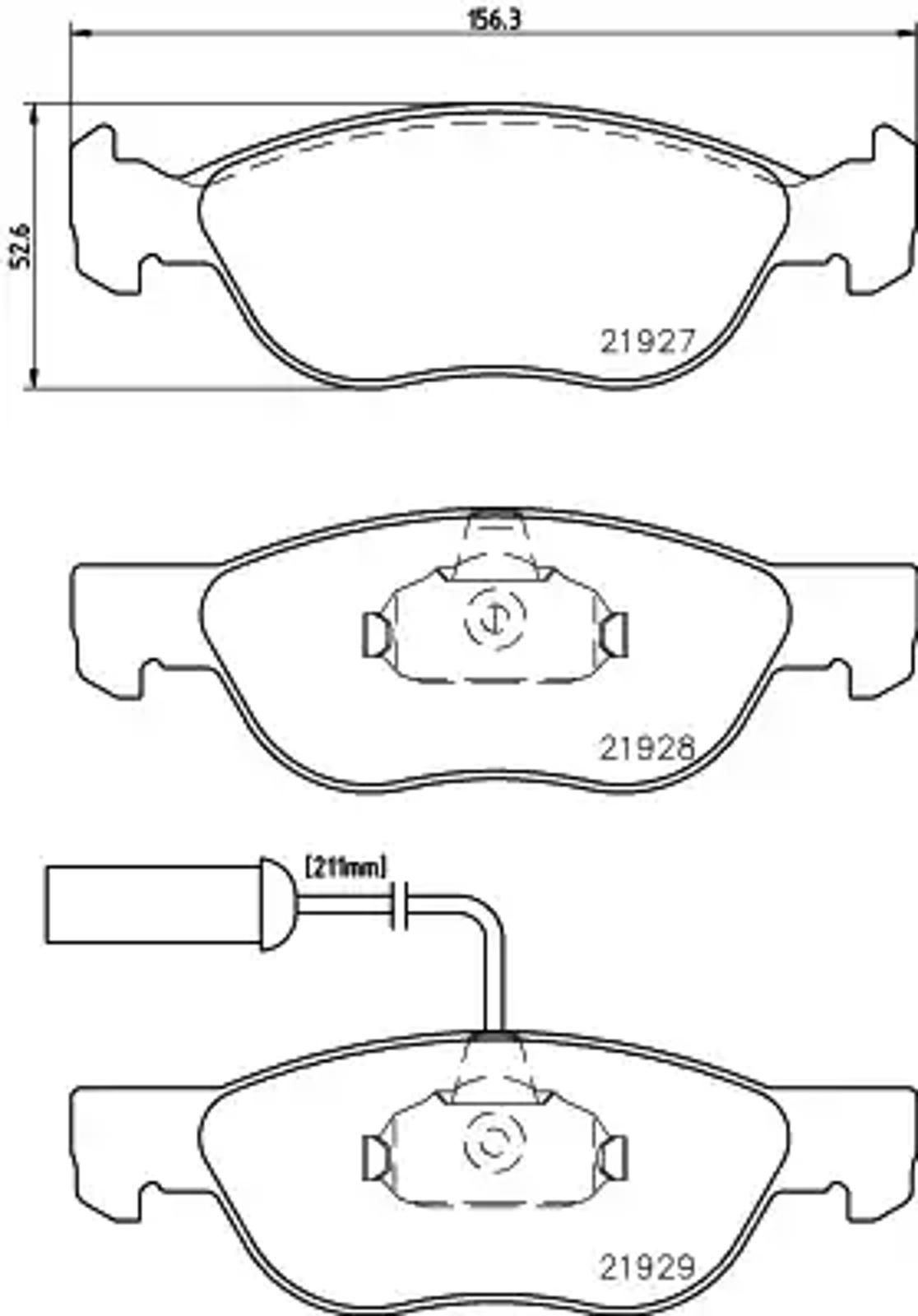 Колодки тормозные дисковые HELLA/BEHR/PAGID T1095