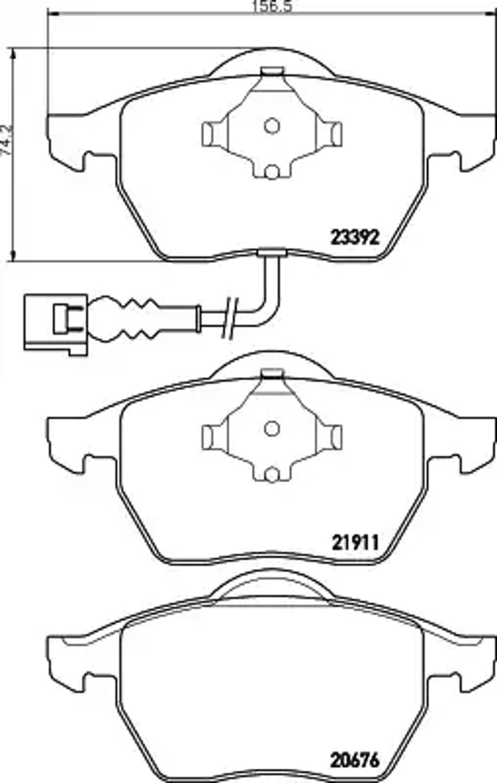 Колодки тормозные дисковые HELLA/BEHR/PAGID T1154