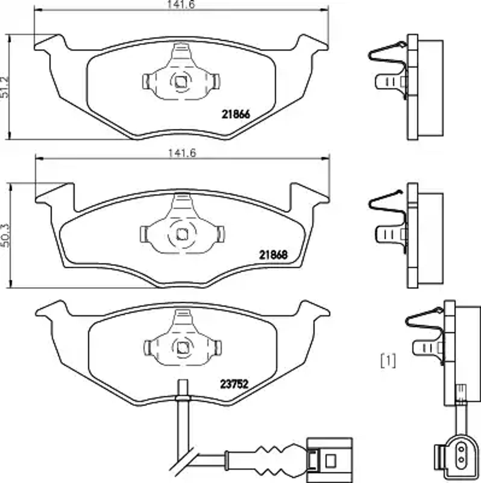 Колодки тормозные дисковые HELLA/BEHR/PAGID T1287