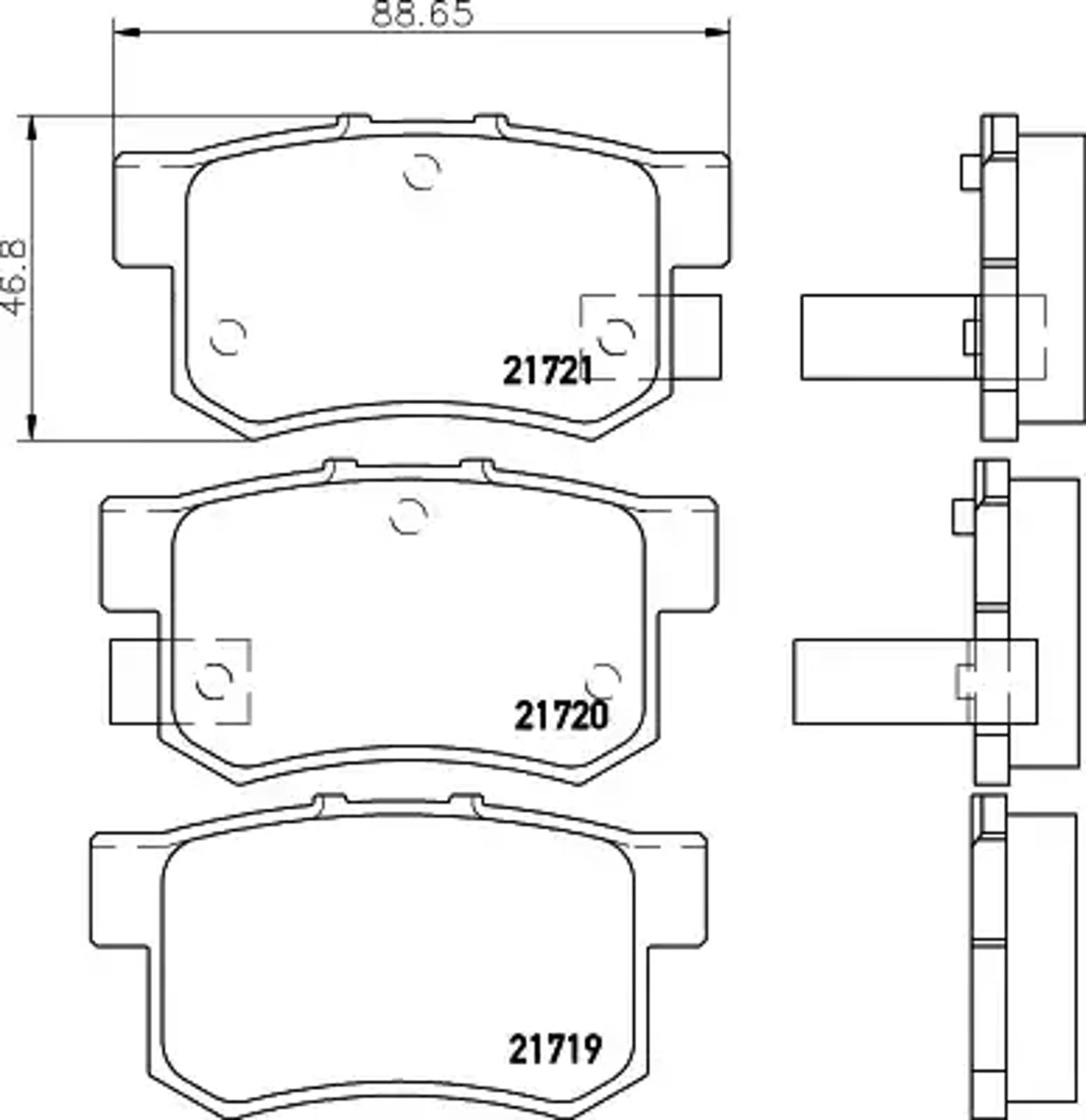 Колодки тормозные дисковые HELLA/BEHR/PAGID T3017
