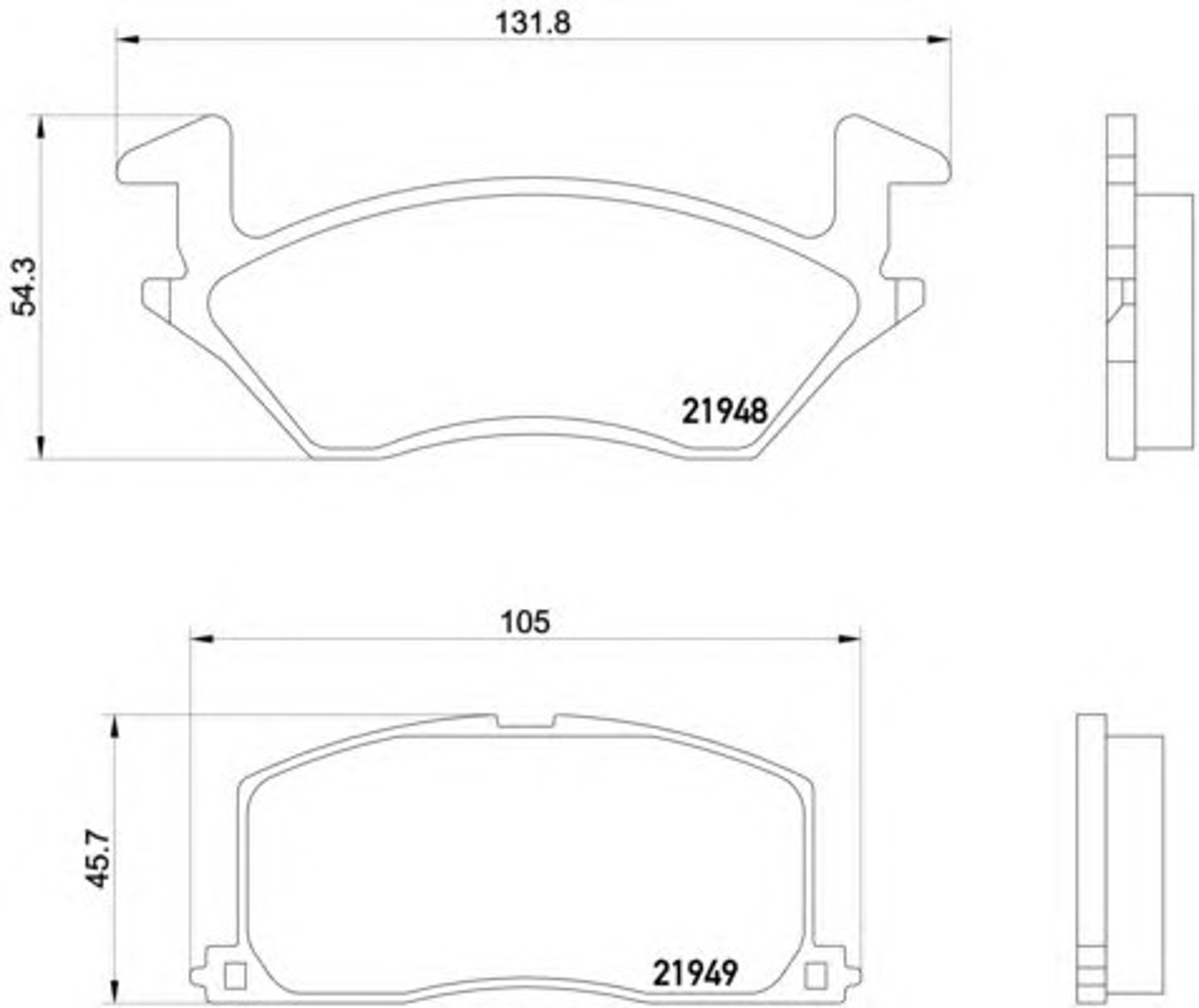 Колодки тормозные дисковые HELLA/BEHR/PAGID T3054