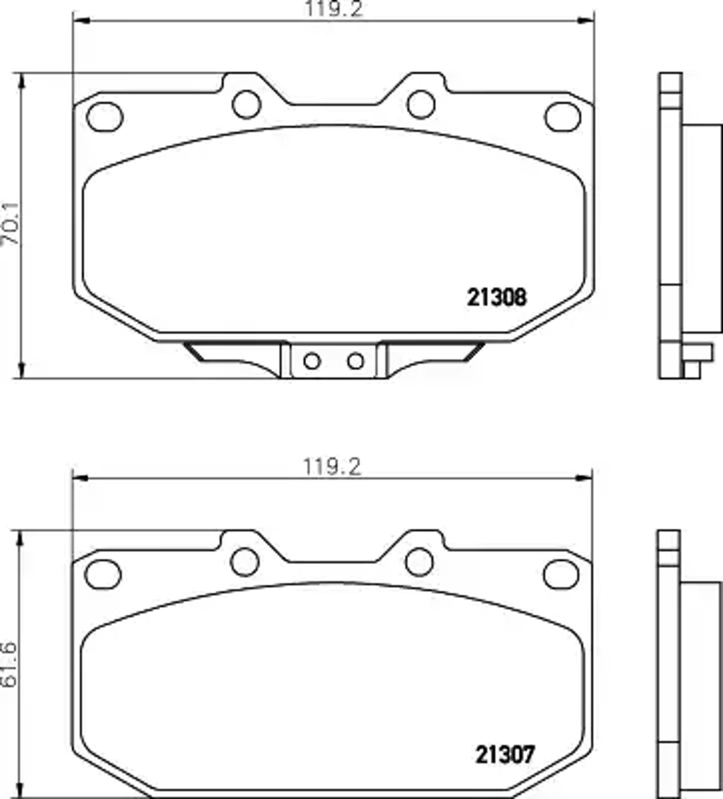 Колодки тормозные дисковые HELLA/BEHR/PAGID T3055