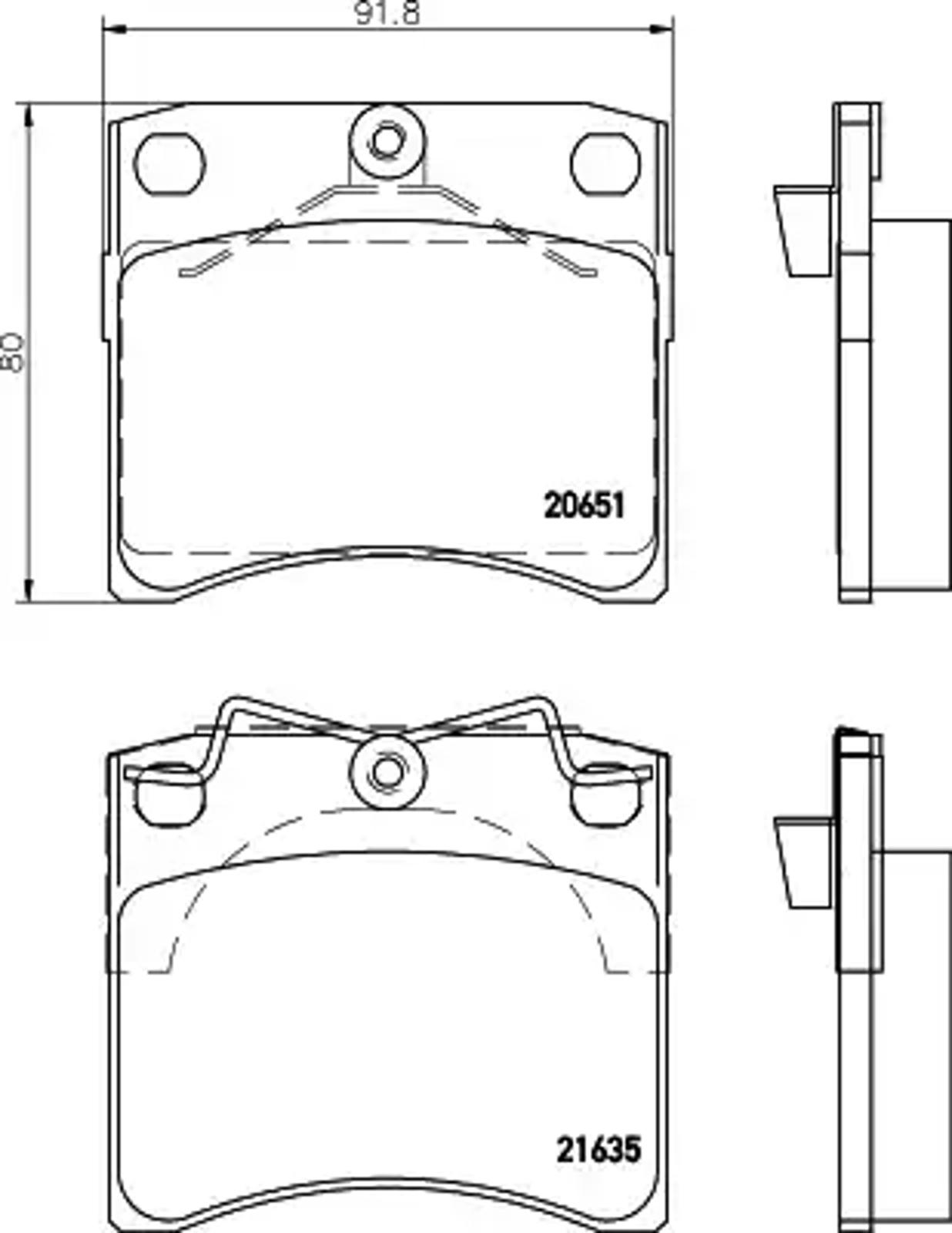 Колодки тормозные дисковые HELLA/BEHR/PAGID T5115