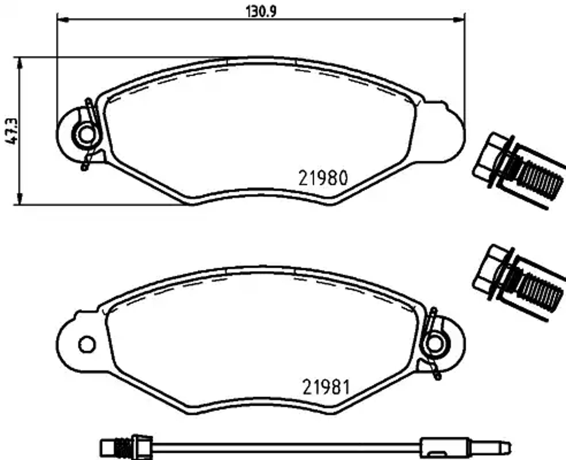 Колодки тормозные дисковые HELLA/BEHR/PAGID T9070
