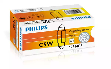 Лампа накаливания фонарь освещения номерного знаки PHILIPS 12844CP