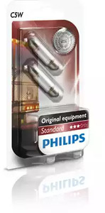 Лампа накаливания фонарь освещения номерного знаки PHILIPS 13844B2