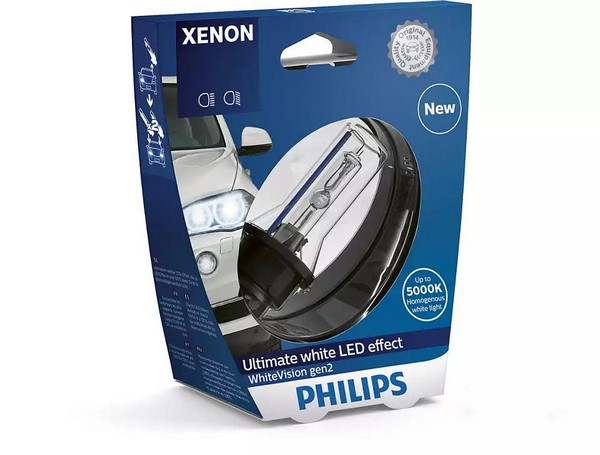 Лампа накаливания фары дальнего света xenon whitevision gen2 PHILIPS 85126WHV2S1