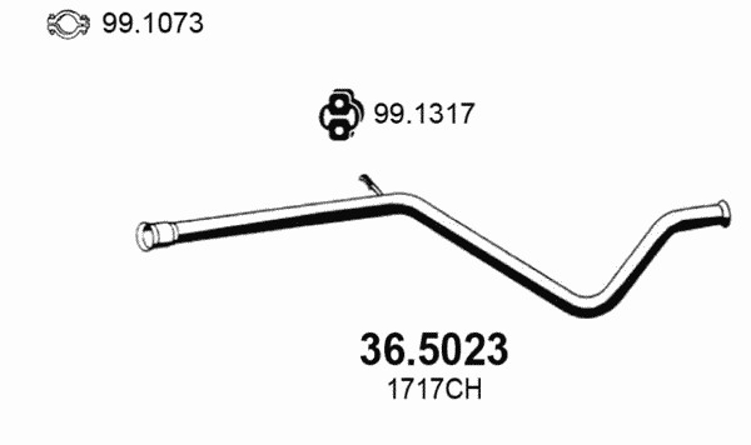 Выхлопная труба ASSO 365.023