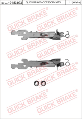 Комплект регулятора барабанного тормозного механизма QUICK BRAKE 10153003