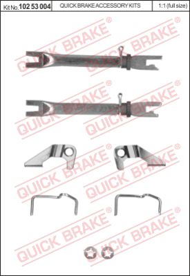 Комплект регулятора барабанного тормозного механизма QUICK BRAKE 10253004