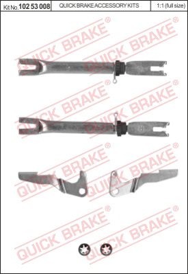 Комплект регулятора барабанного тормозного механизма QUICK BRAKE 10253008
