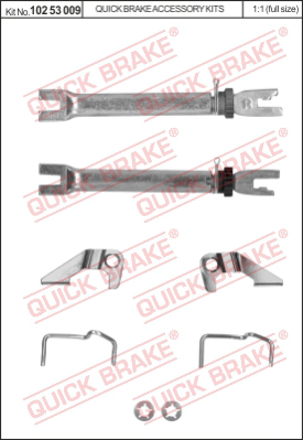Комплект регулятора барабанного тормозного механизма QUICK BRAKE 10253009