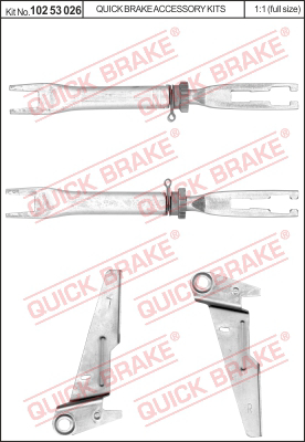 Комплект регулятора барабанного тормозного механизма QUICK BRAKE 10253026