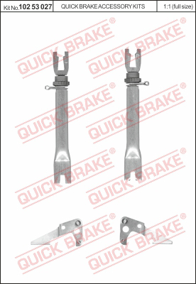 Комплект регулятора барабанного тормозного механизма QUICK BRAKE 10253027
