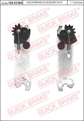 Комплект регулятора барабанного тормозного механизма QUICK BRAKE 10253064