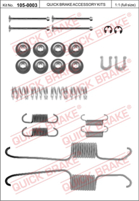 Комплектующие тормозной колодки QUICK BRAKE 105-0003