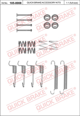 Комплектующие стояночной тормозной системы QUICK BRAKE 105-0008