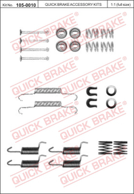 Комплектующие стояночной тормозной системы QUICK BRAKE 105-0010