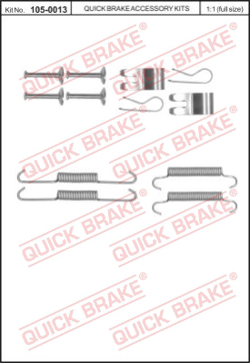 Комплектующие стояночной тормозной системы QUICK BRAKE 105-0013