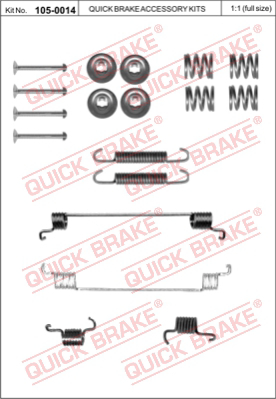 Комплектующие тормозной колодки QUICK BRAKE 105-0014