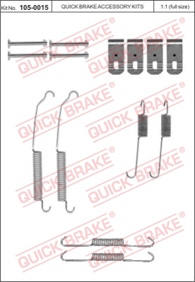 Комплектующие тормозной колодки QUICK BRAKE 105-0015