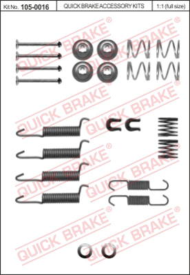 Комплектующие стояночной тормозной системы QUICK BRAKE 105-0016