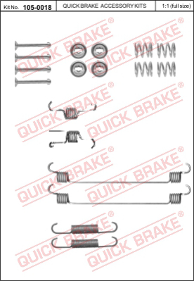 Комплектующие тормозной колодки QUICK BRAKE 105-0018