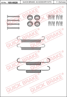 Комплектующие стояночной тормозной системы QUICK BRAKE 105-0020