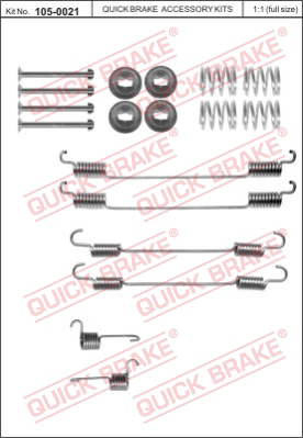 Комплектующие тормозной колодки QUICK BRAKE 105-0021