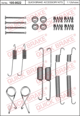 Комплектующие тормозной колодки QUICK BRAKE 105-0022