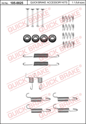 Комплектующие стояночной тормозной системы QUICK BRAKE 105-0025