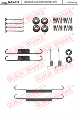 Комплектующие стояночной тормозной системы QUICK BRAKE 105-0037