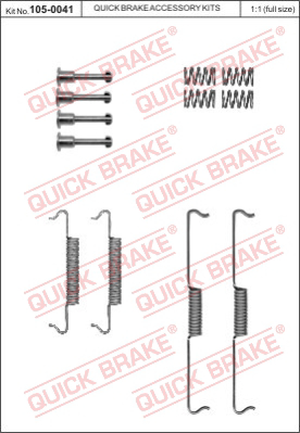Комплектующие стояночной тормозной системы QUICK BRAKE 105-0041