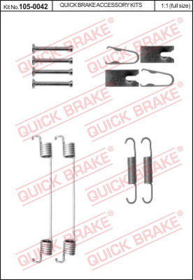 Комплектующие тормозной колодки QUICK BRAKE 105-0042