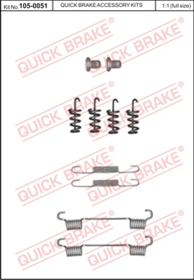 Комплектующие стояночной тормозной системы QUICK BRAKE 105-0051