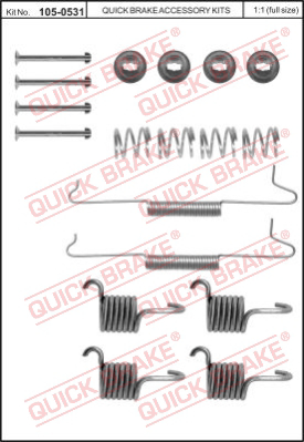 Комплектующие тормозной колодки QUICK BRAKE 105-0531