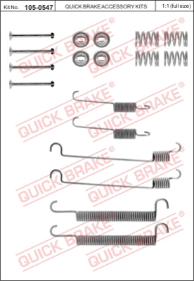 Комплектующие тормозной колодки QUICK BRAKE 105-0547