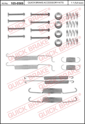 Комплектующие тормозной колодки QUICK BRAKE 105-0569